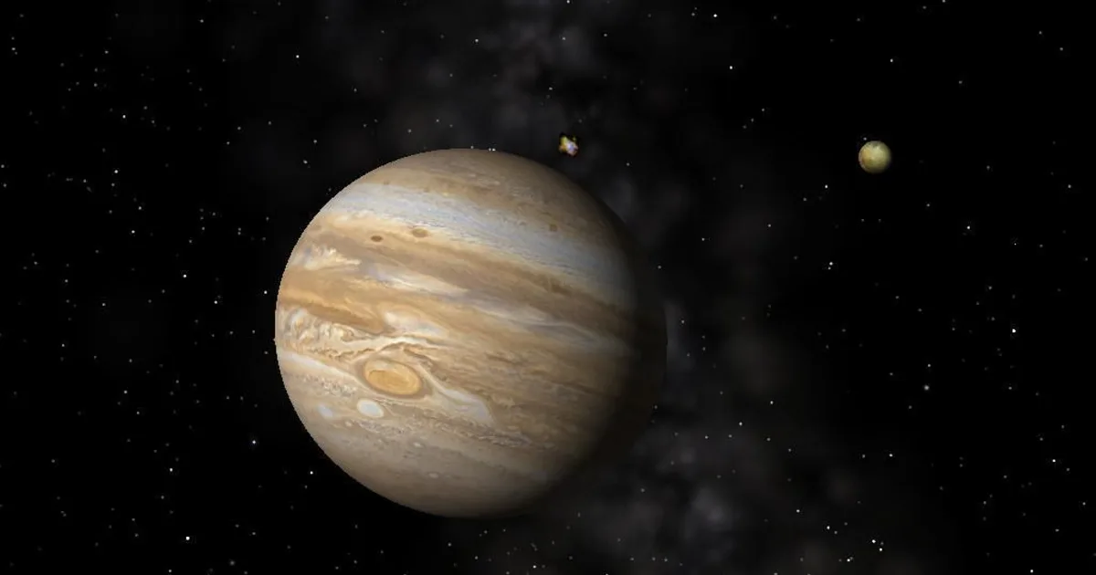 A moon orbiting a planet, an example of gravity shaping motion.