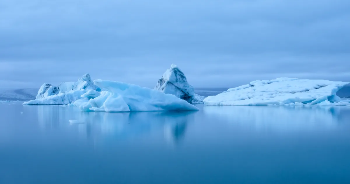 A glacier, part of the evidence for a warming planet.